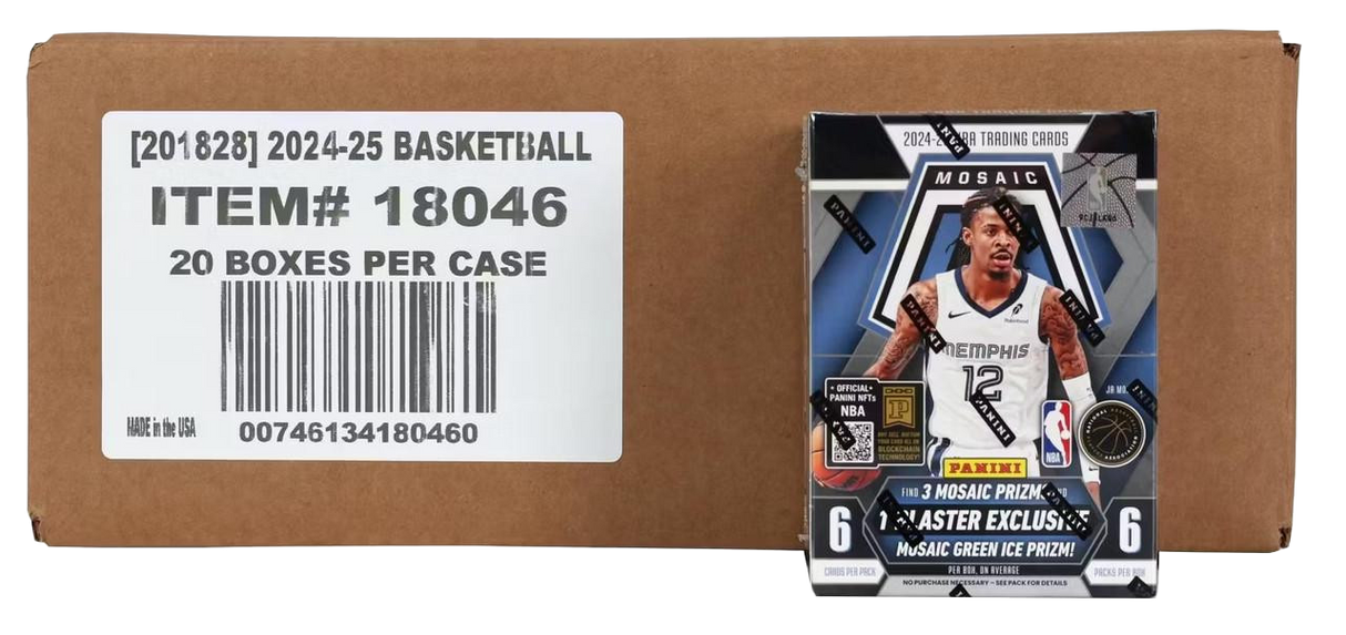 2024-25 Panini Mosaic Basketball Hobby Blaster 20-Box Case (Green Ice)