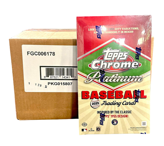 2025 Topps Chrome Platinum Anniversary Baseball Hobby 12-Box Case
