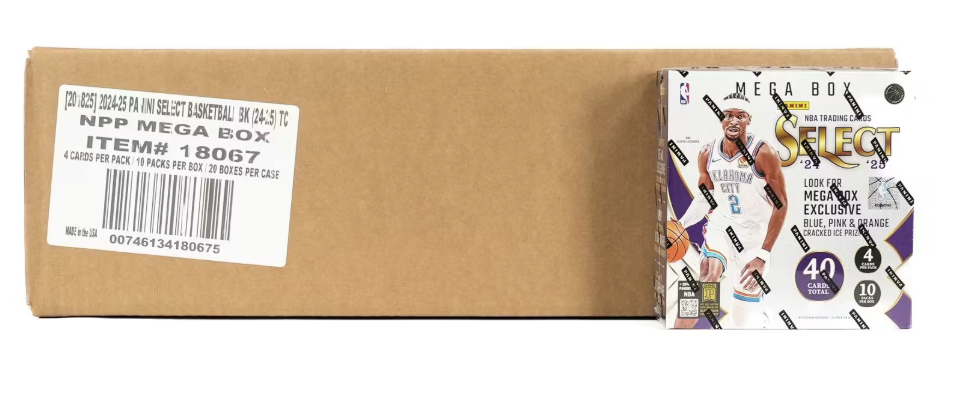 2024-25 Panini Select Basketball Mega 20-Box Case(Cracked Ice)