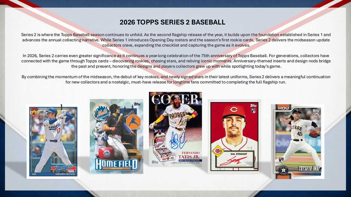 2026 Topps Series 2 Baseball Hobby 12-Box Case