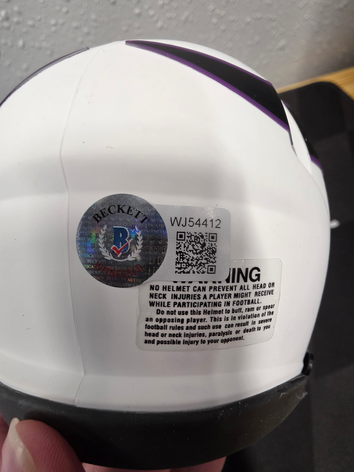 Justin Jefferson Autographed Minnesota Vikings Mini Helmet - White