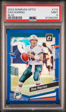 Load image into Gallery viewer, Dan Marino 2023 Donruss Optic Blue #114 /199 PSA 9