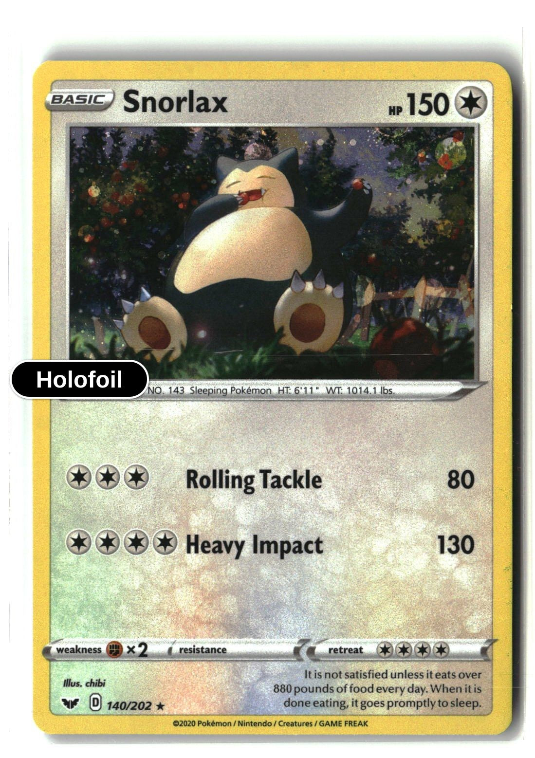 Snorlax - 140/202 (Cosmos Holo)