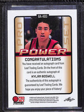 Load image into Gallery viewer, Kylan Boswell 2021-22 Leaf 1990 Base Autographs Silver Pattern #BA-KB3 #/1