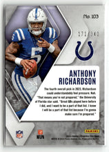 Load image into Gallery viewer, Anthony Richardson 2023 Panini Phoenix Fire Burst #103 #/340