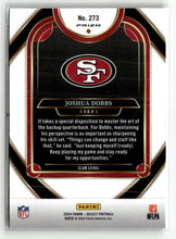 Load image into Gallery viewer, Joshua Dobbs 2024 Panini Select Black & Orange Prizm Shock #273