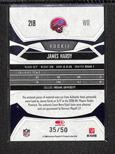 Load image into Gallery viewer, James Hardy 2008 Donruss Rookie Gridiron Gems Jerseys Trios #218 #/50
