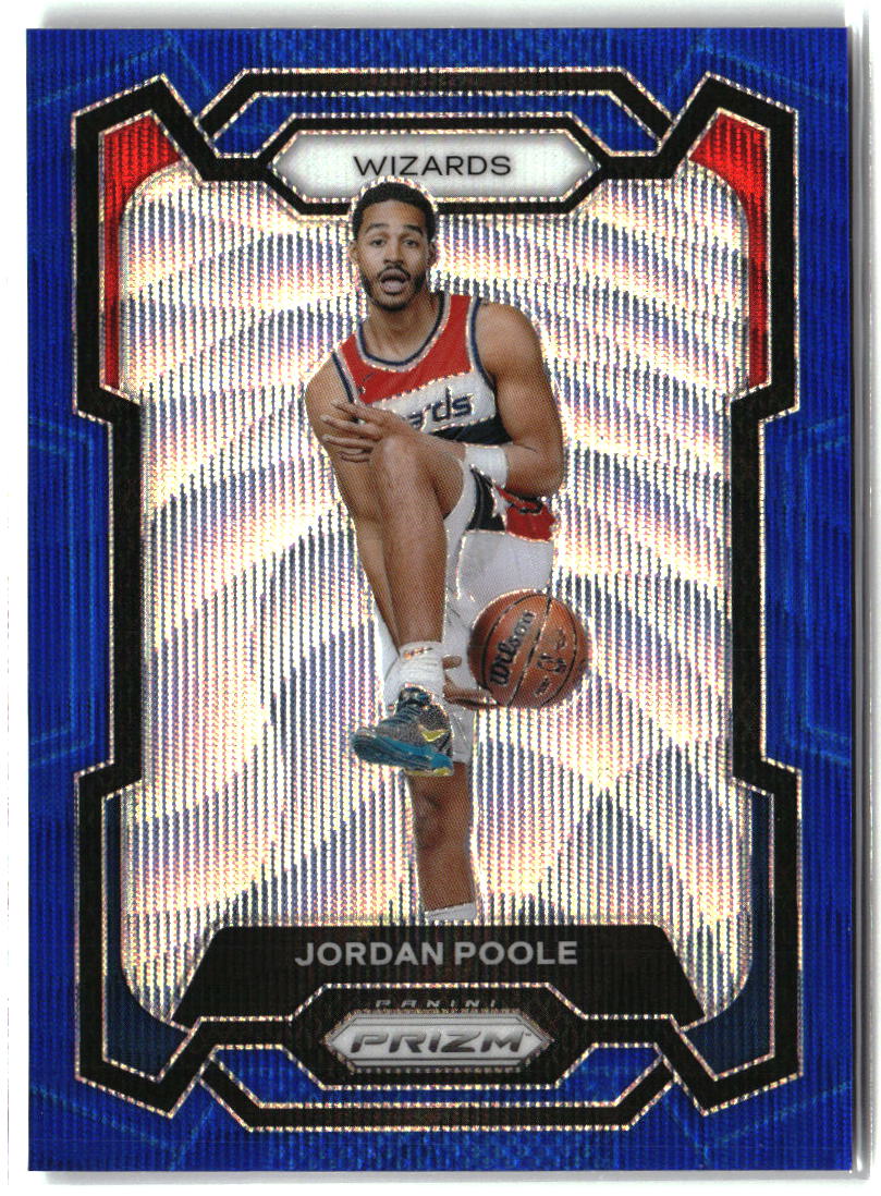 Jordan Poole 2023-24 Panini Prizm Prizms Blue Wave #51