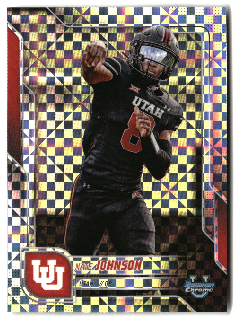 Nate Johnson 2025 Bowman University Chrome Xfractor #57