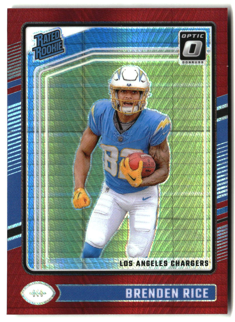 Brenden Rice 2024 Donruss Optic Red Hyper #213