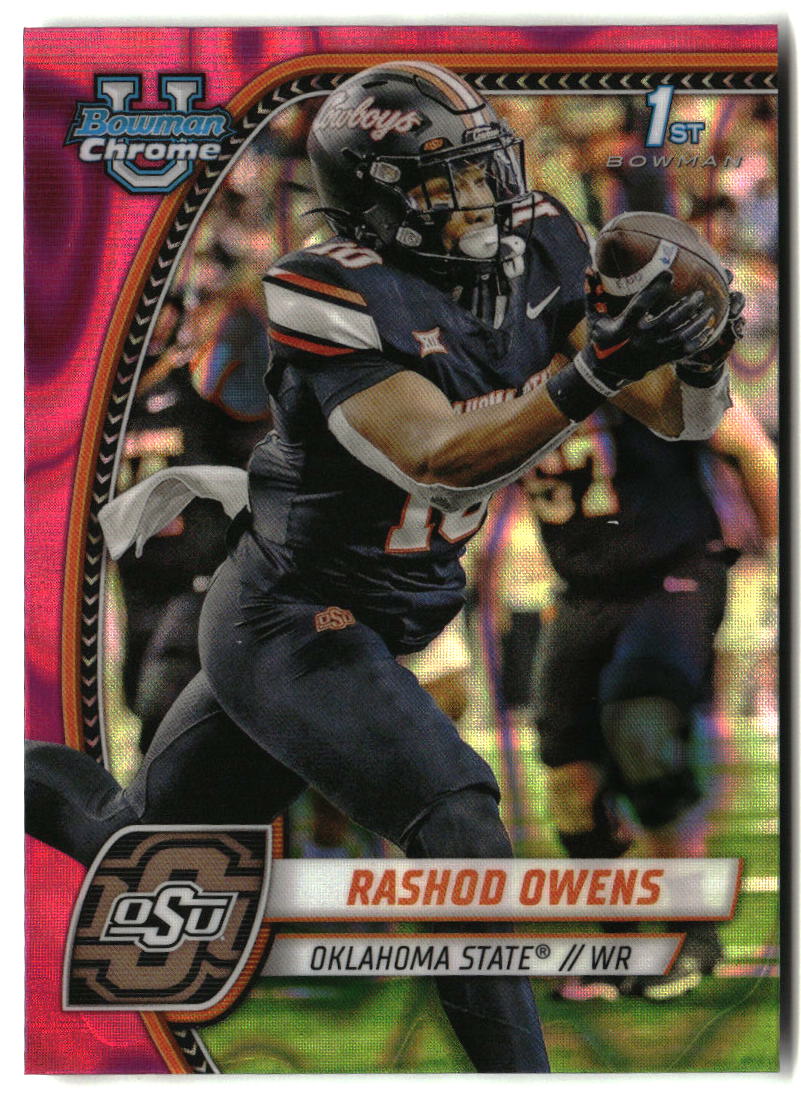 Rashod Owens 2024 Bowman University Chrome Pink Lava Refractor #151