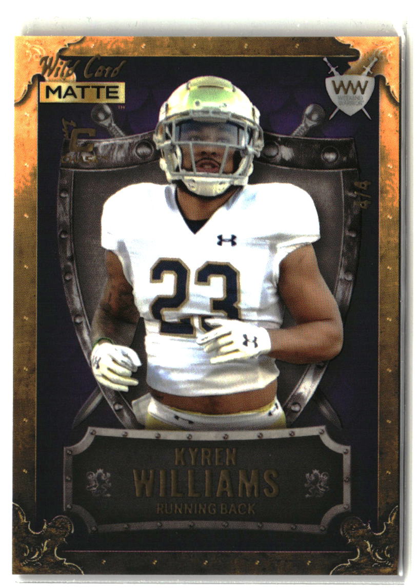Kyren Williams 2022 Wild Card Matte Weekend Warrior #WW-37 #/4