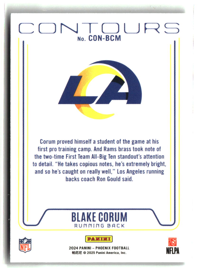 Blake Corum 2024 Panini Phoenix - Contours #CON-BCM