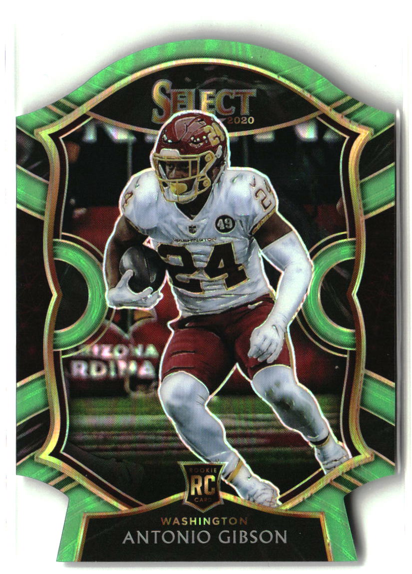 Antonio Gibson 2020 Panini Select Neon Green Prizm Die Cut #72