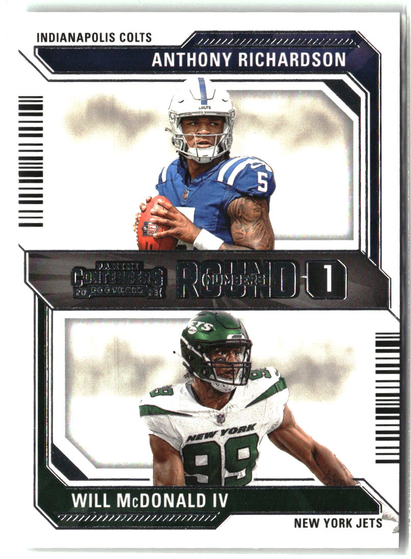 Anthony Richardson / Will McDonald IV 2023 Panini Contenders Round Numbers #1