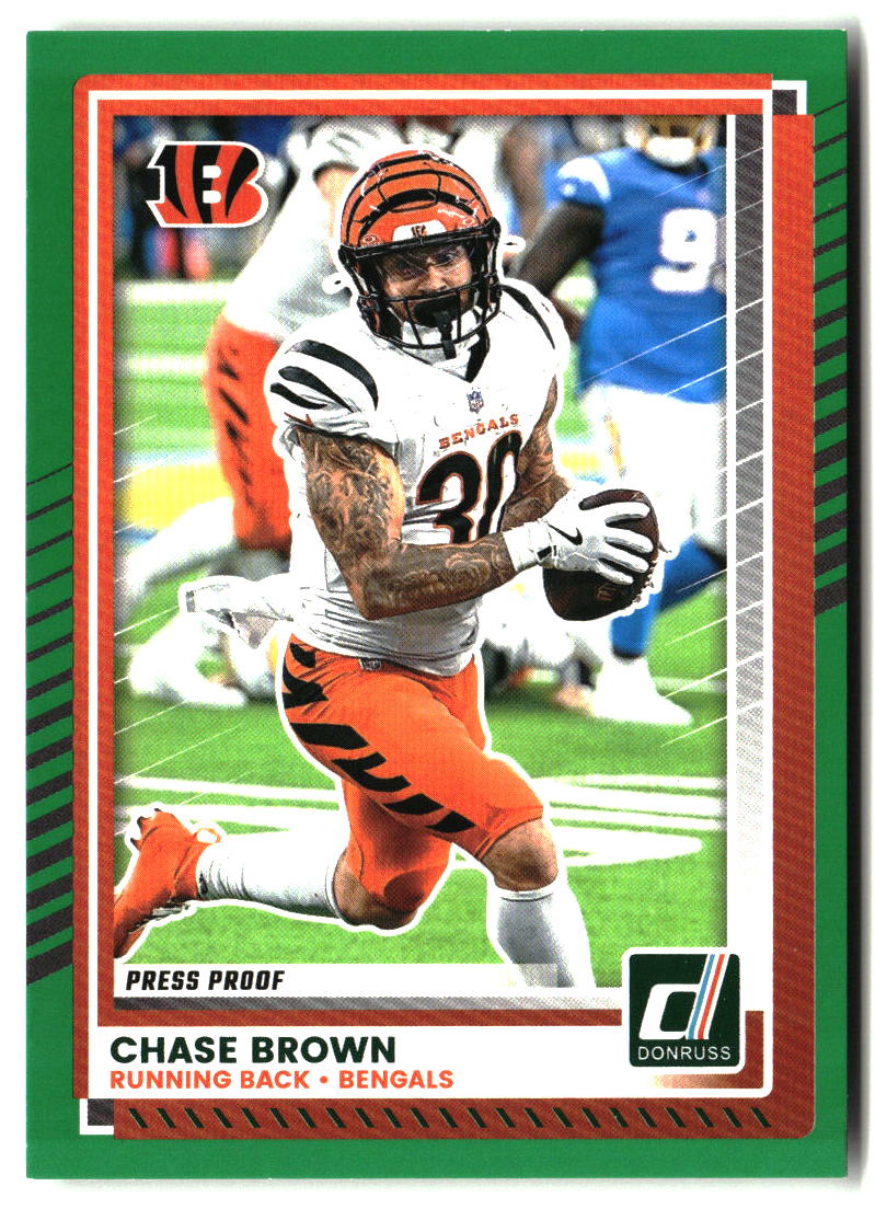 Chase Brown 2025 Donruss Press Proofs Green #294