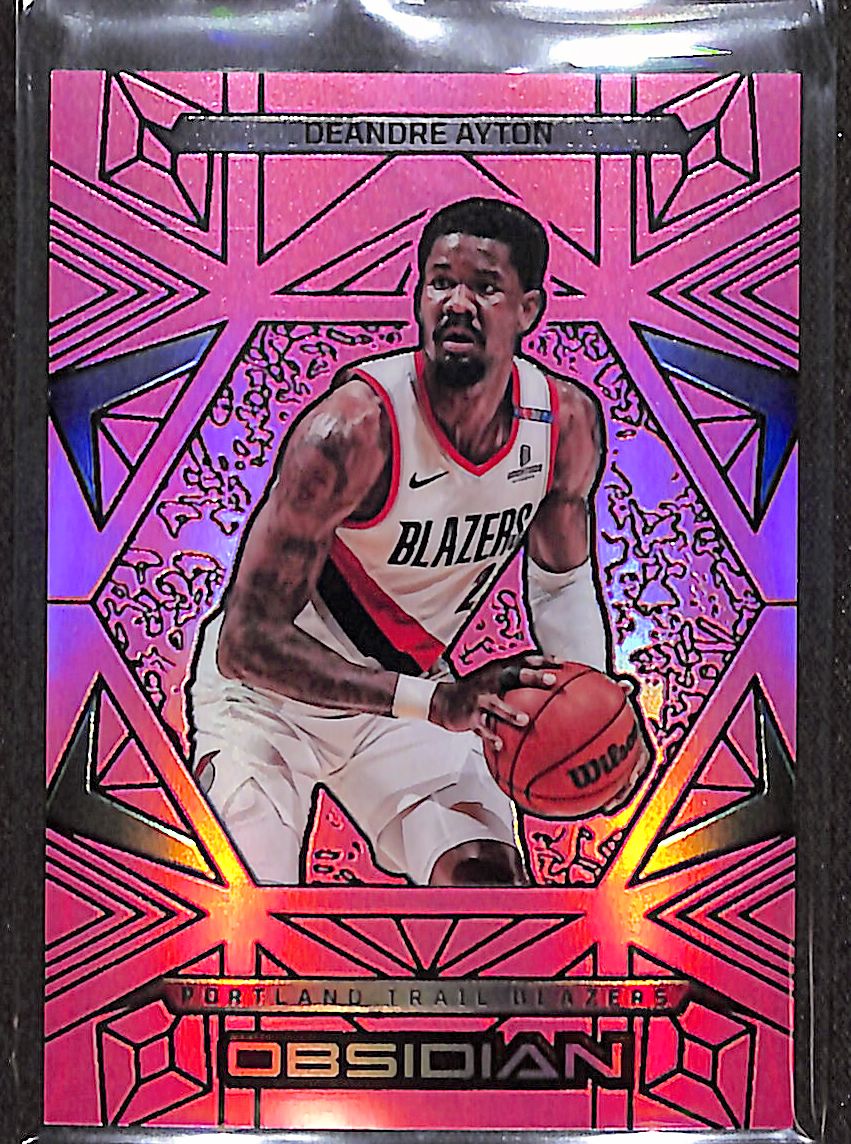 Deandre Ayton 2024-25 Panini Obsidian Electric Etch Pink Flood #117 #/49