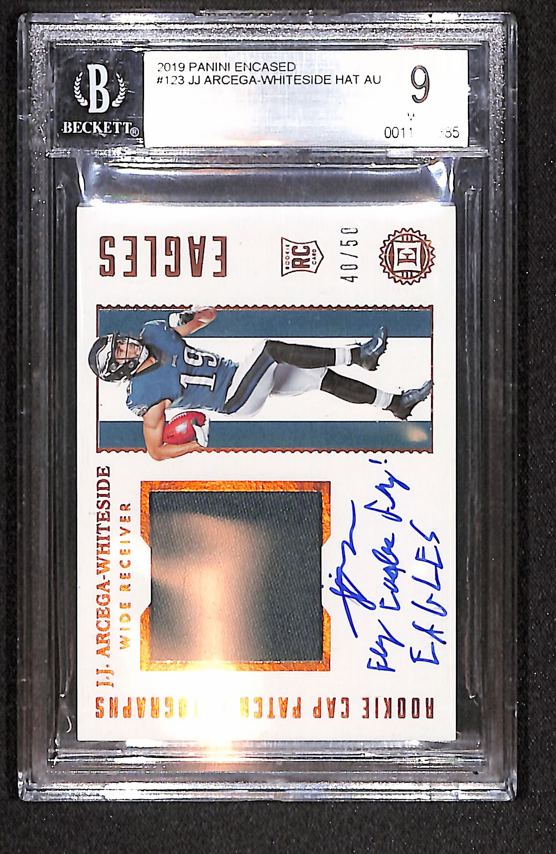 J.J. Arcega-Whiteside 2019 Panini Encased #123 #/50 BGS 9.0