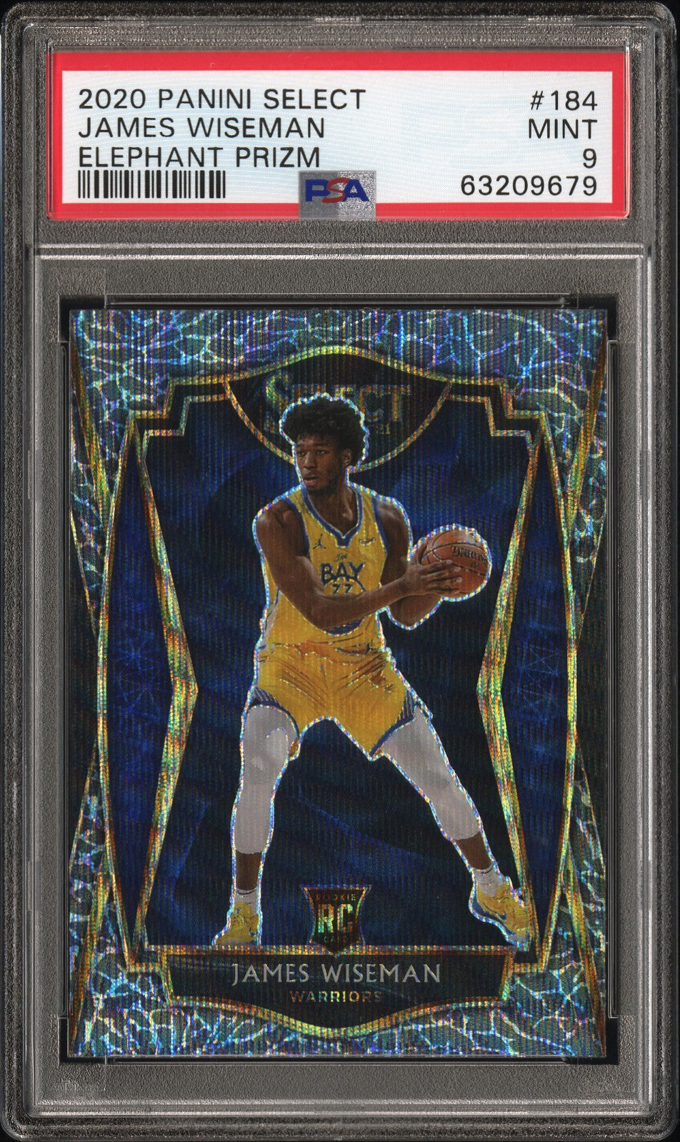 James Wiseman 2020-21 Panini Select Elephant Prizms #184 PSA 9