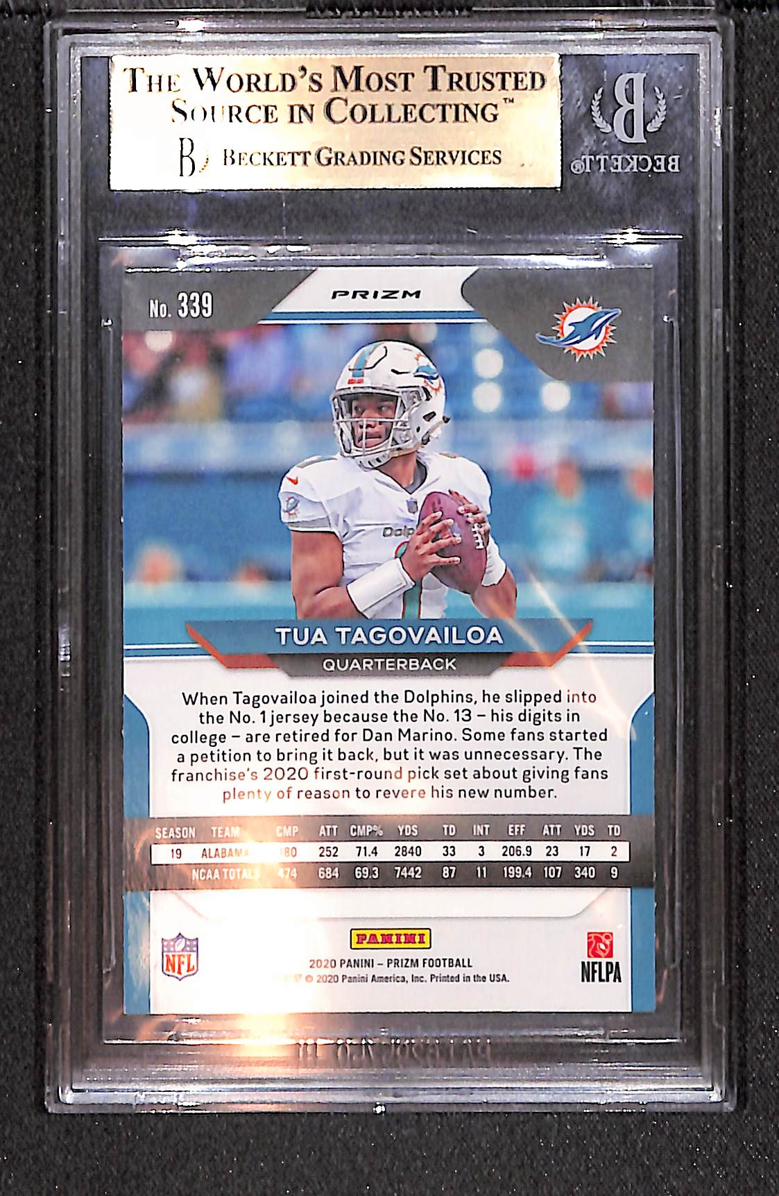 Tua Tagovailoa 2020 Panini Prizm - Prizm Red White and Blue #339 BGS 9.5
