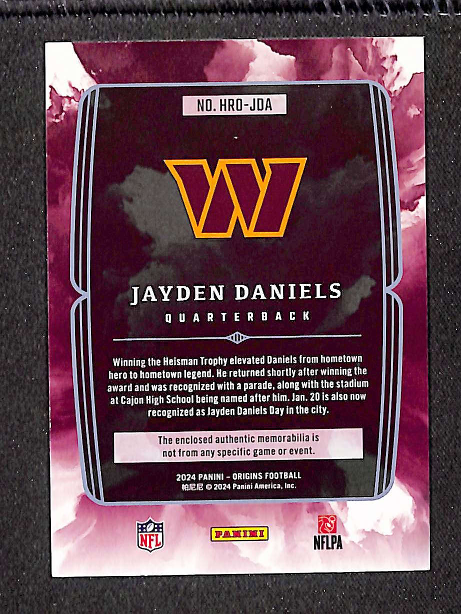Jayden Daniels 2024 Panini Origins Hometown Roots #HRO-JDA #/99