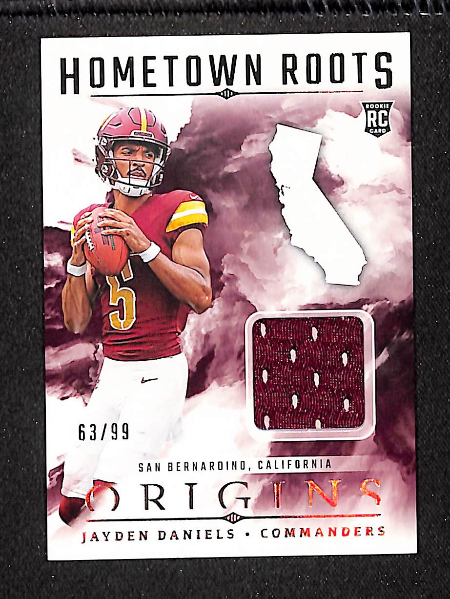 Jayden Daniels 2024 Panini Origins Hometown Roots #HRO-JDA #/99