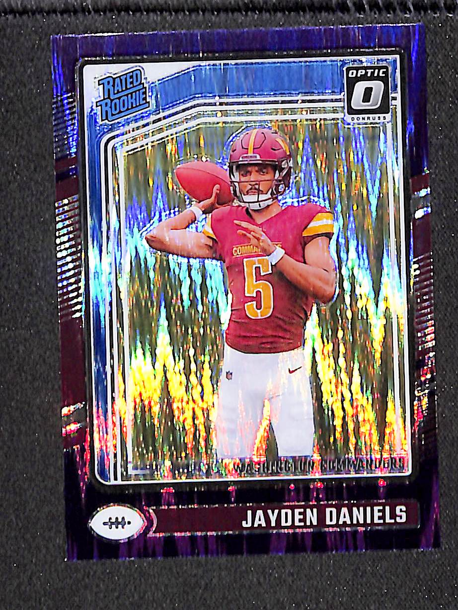 Jayden Daniels 2024 Donruss Optic Purple Shock #248