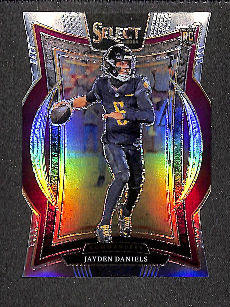 Jayden Daniels 2024 Panini Select Silver Prizm Die Cut #26