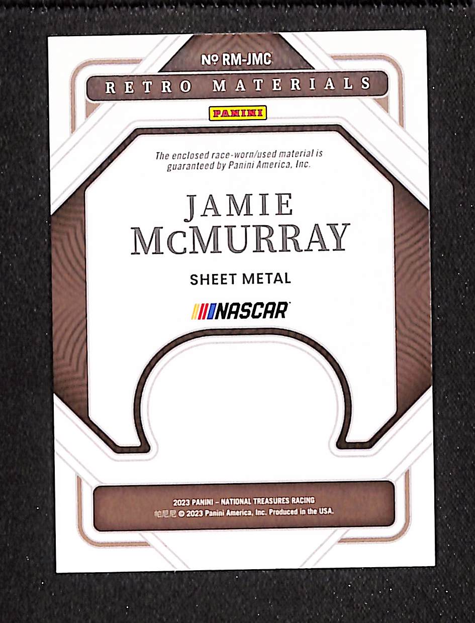 Jamie McMurray 2023 NT Retro Materials Sheet Metal Platinum Blue #RM-JMC #/1