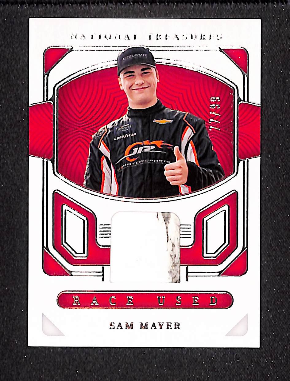 Sam Mayer 2023 Panini National Treasures Race Used Tires #RU-SMY #/99