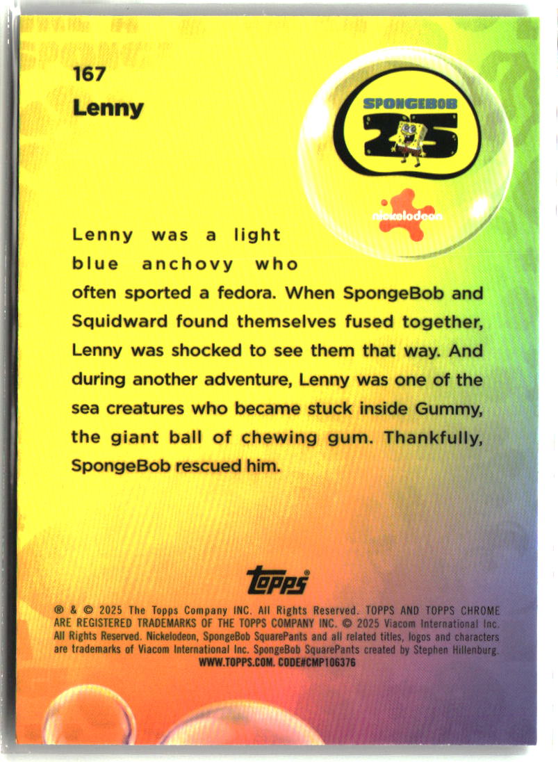 2025 Topps Chrome SpongeBob Lenny #167