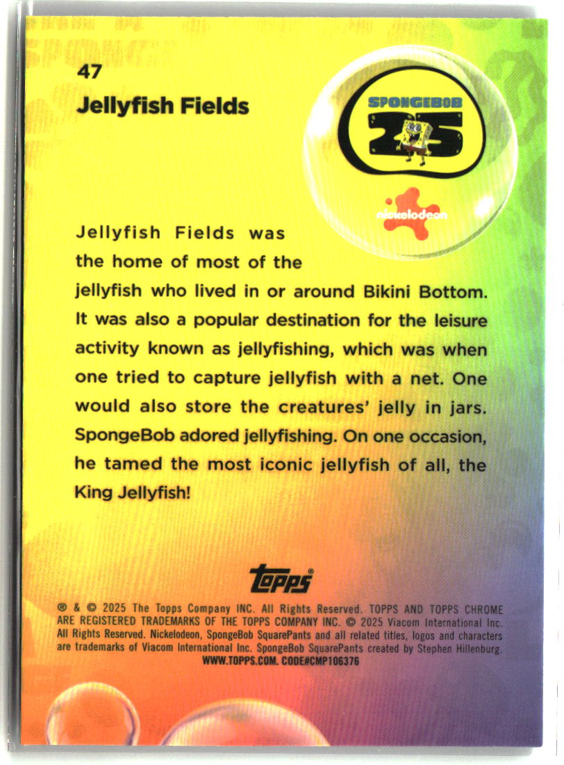 2025 Topps Chrome SpongeBob Jellyfish Fields #47