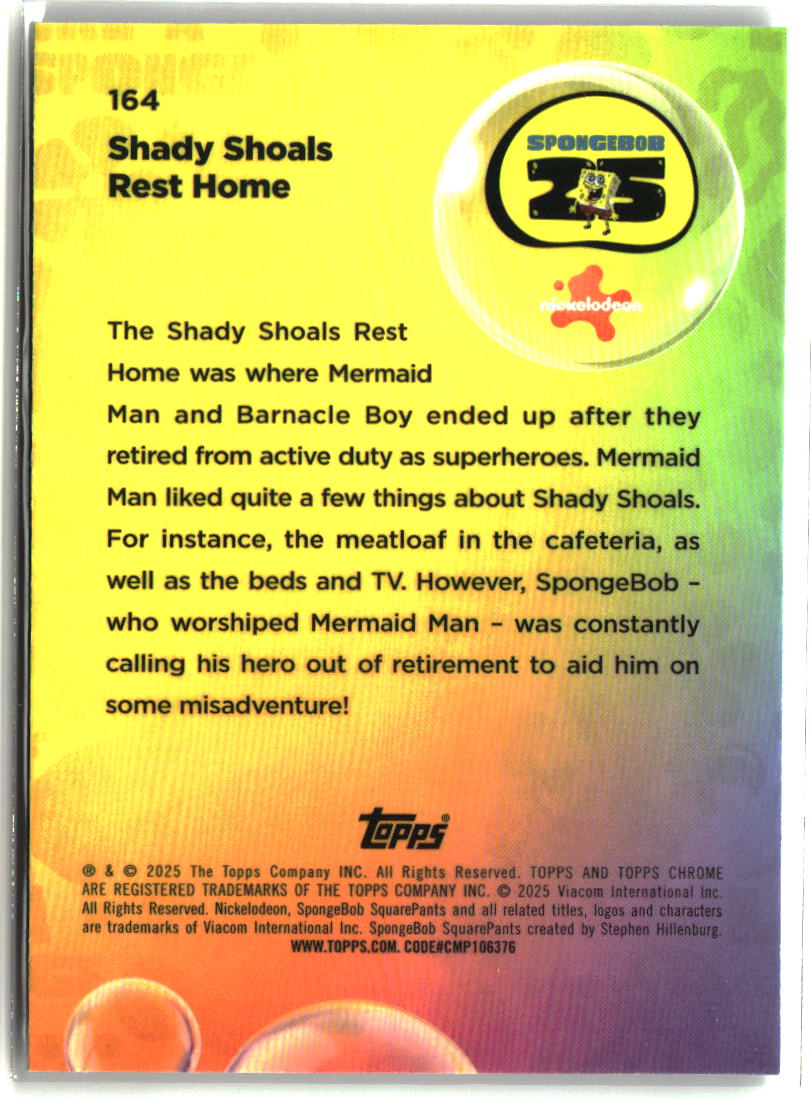 2025 Topps Chrome SpongeBob Shady Shoals Rest Home #164