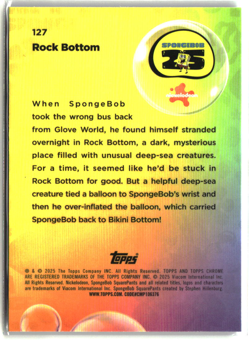 2025 Topps Chrome SpongeBob Rock Bottom #127