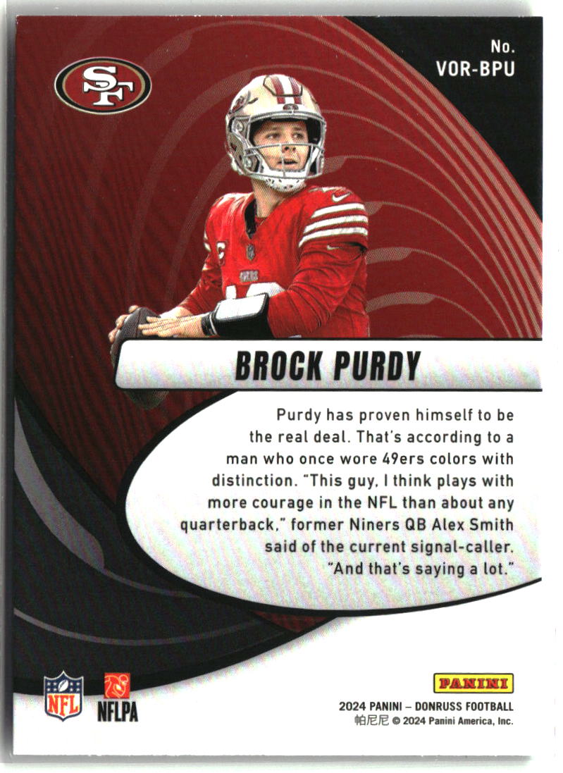 Brock Purdy 2024 Donruss Vortex Galactic #VOR-BPU
