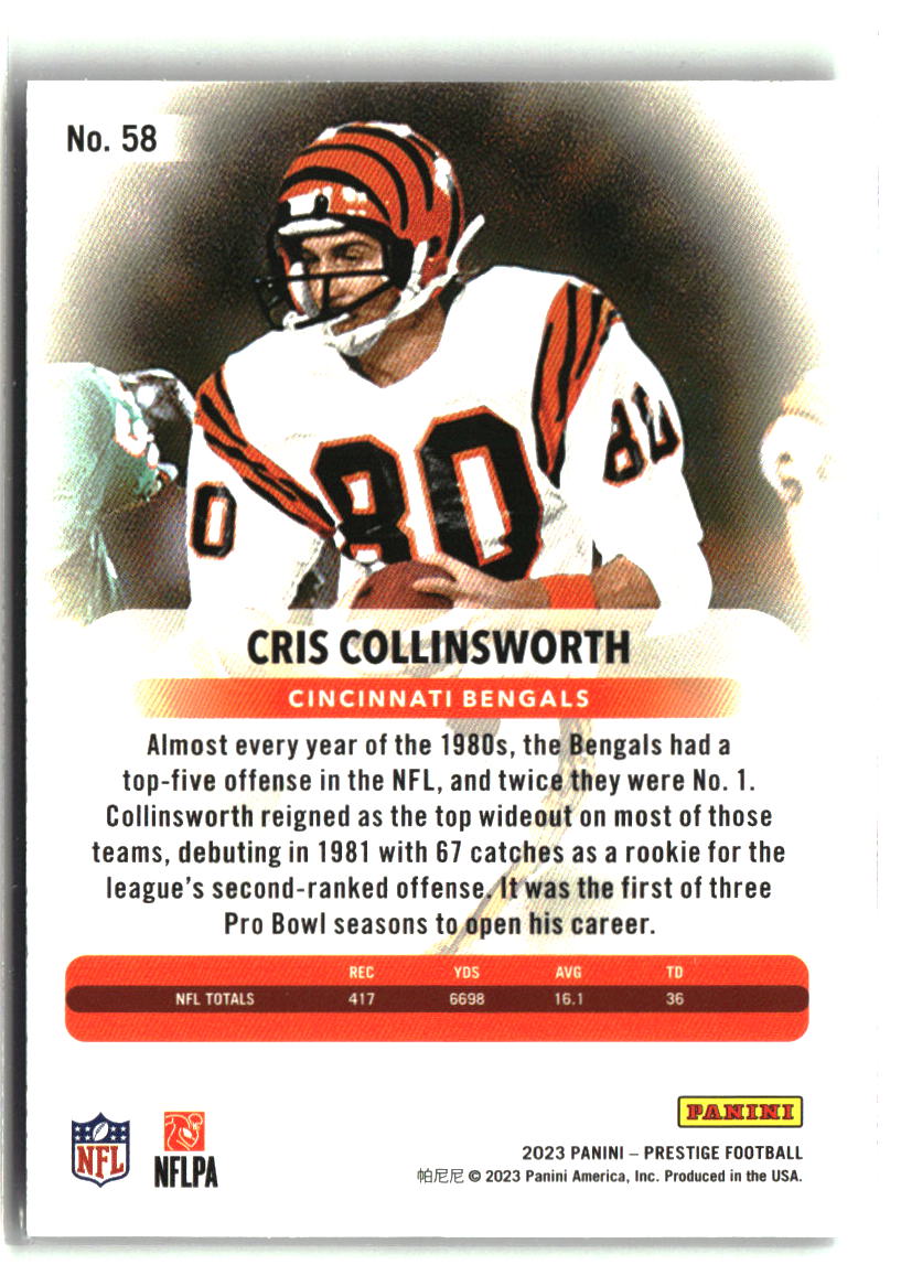 Cris Collinsworth 2023 Panini Prestige Xtra Points Galaxy #58