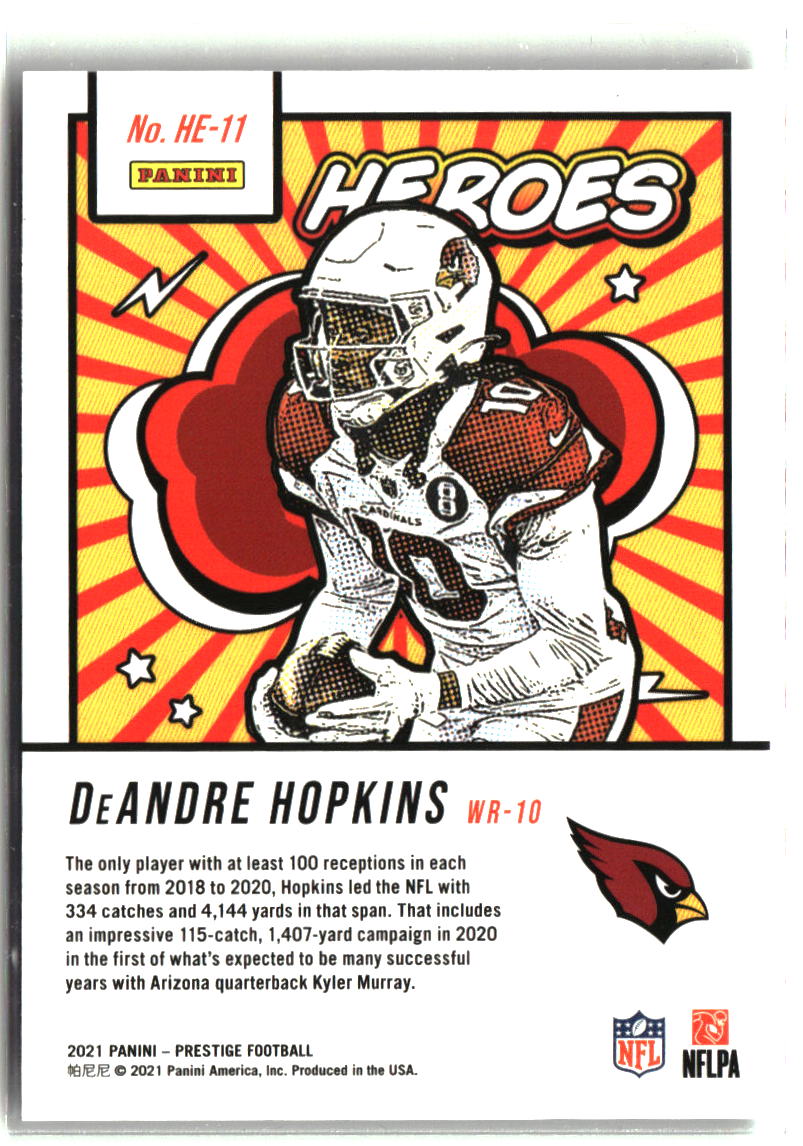 DeAndre Hopkins 2021 Panini Prestige Heroes #HE-11