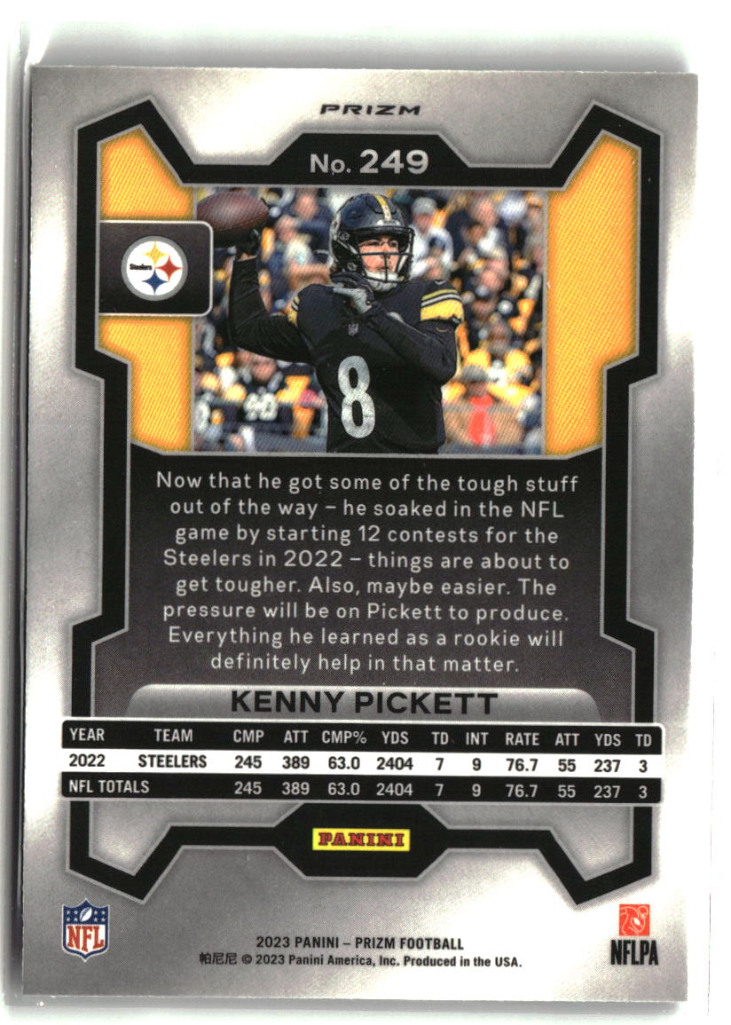 Kenny Pickett 2023 Panini Prizm Purple Pulsar #249