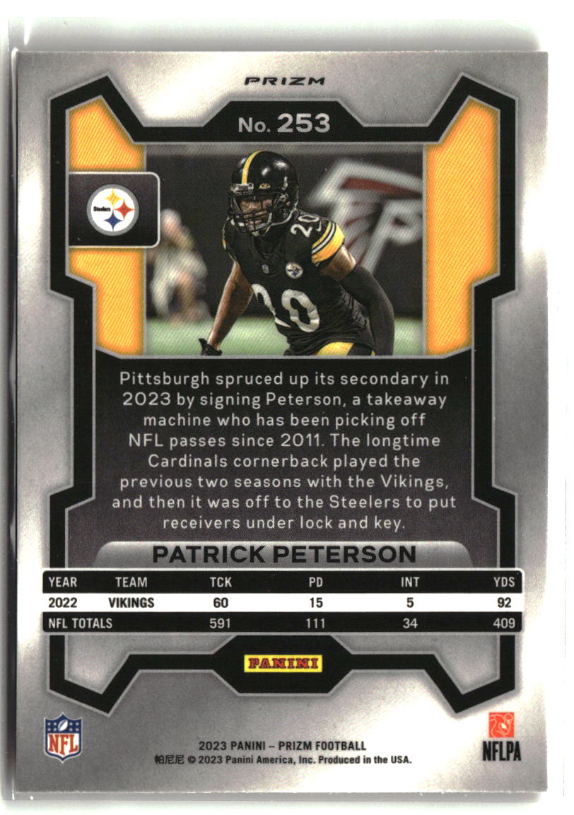 Patrick Peterson 2023 Panini Prizm Orange Ice #253