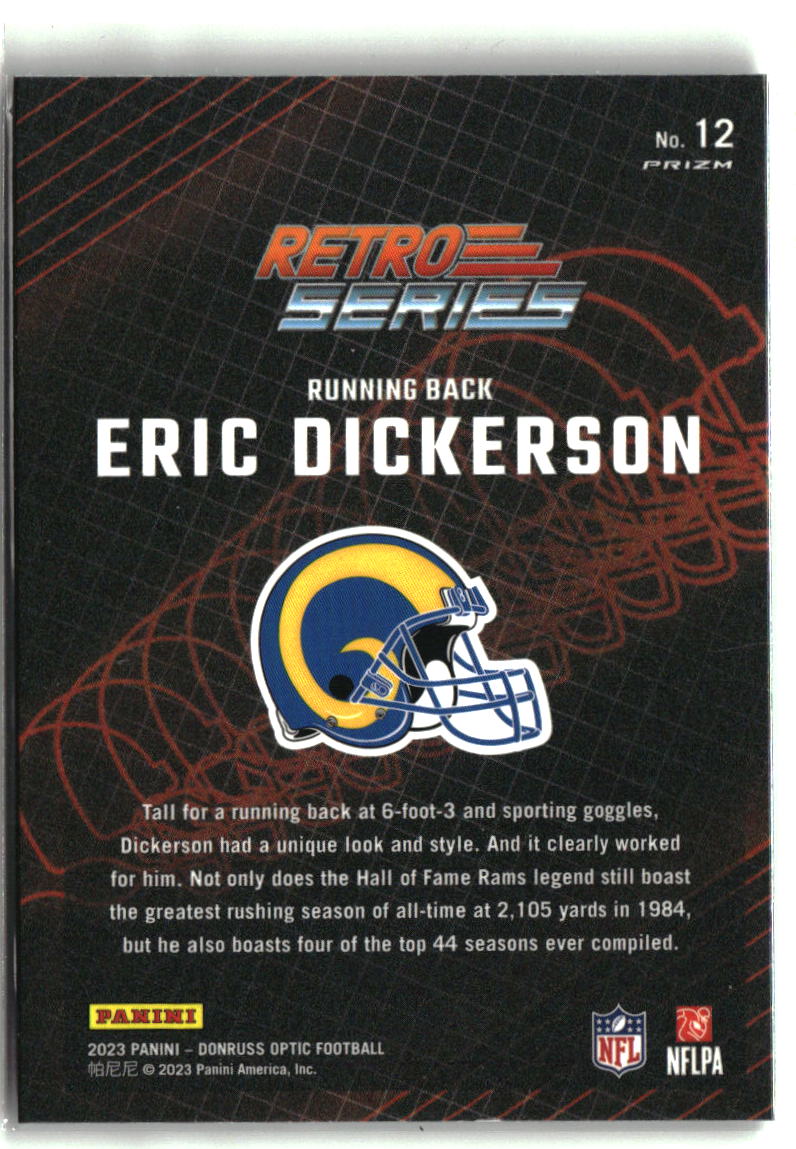 Eric Dickerson 2023 Donruss Optic Retro Series #12