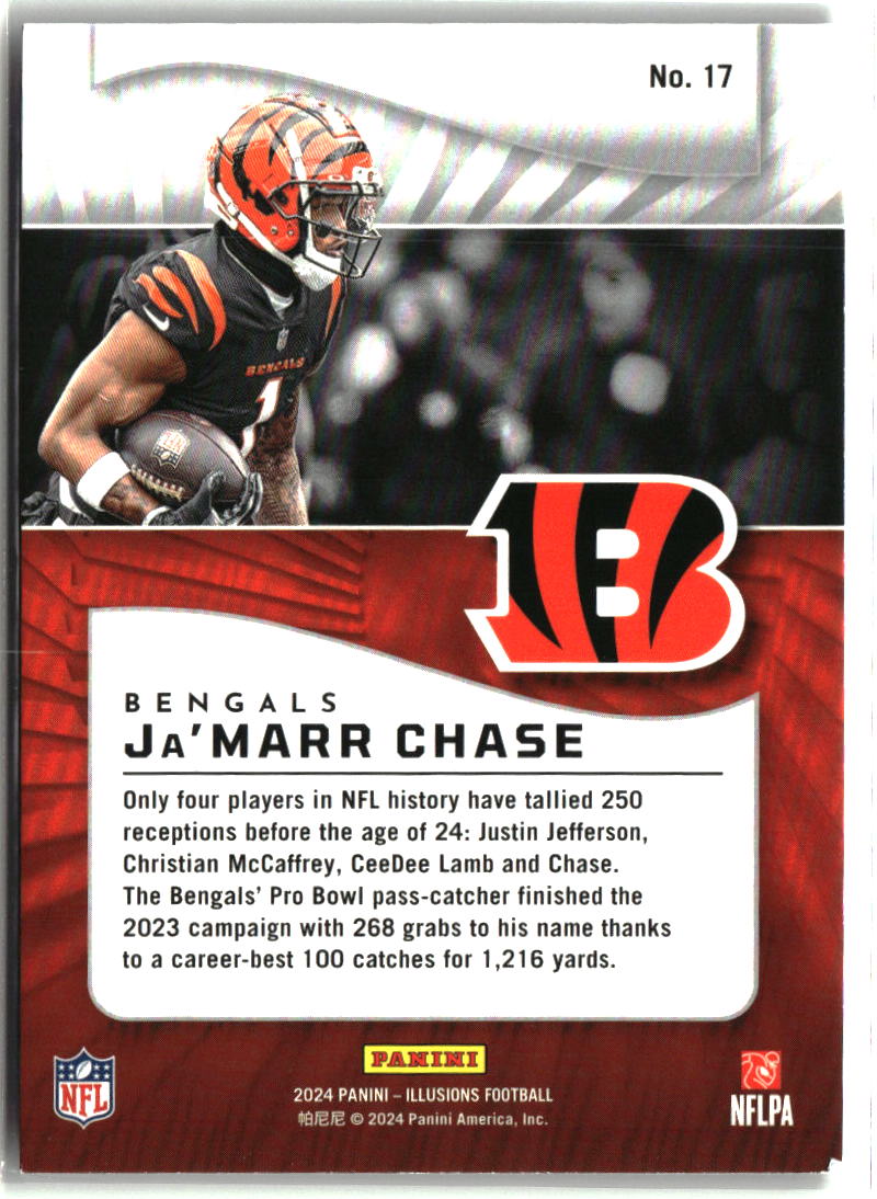 Ja’Marr Chase 2024 Panini Illusions Emerald Trophy Collection #17