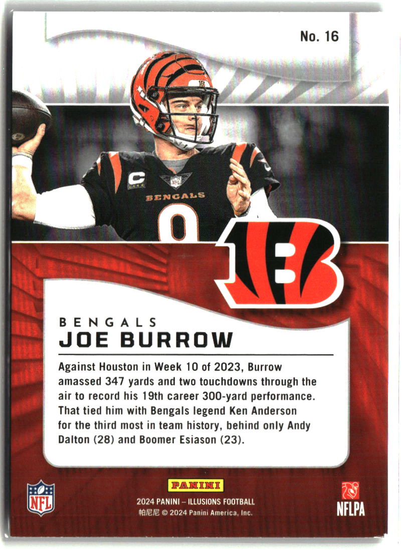 Joe Burrow 2024 Panini Illusions Emerald Trophy Collection #16