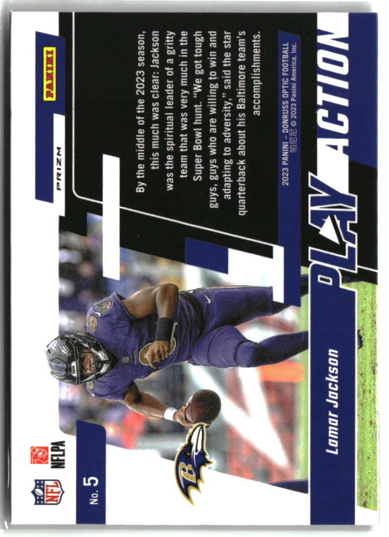 Lamar Jackson 2023 Donruss Optic Play Action #5