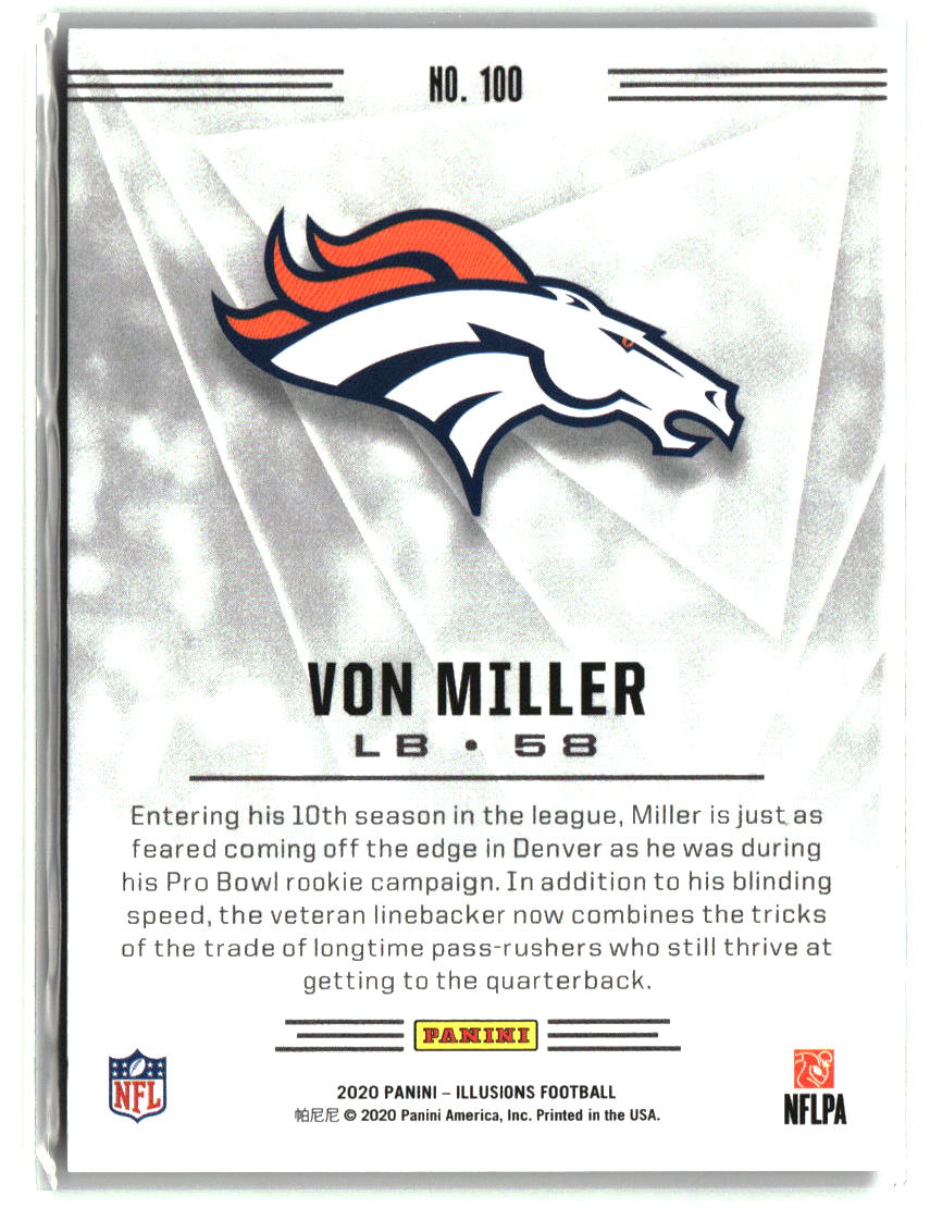 Von Miller 2020 Panini Illusions Trophy Collection Pink #100 #/399