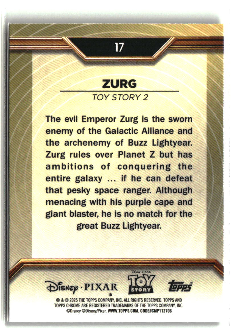 Zurg 2025 Topps Pixar Gold #17
