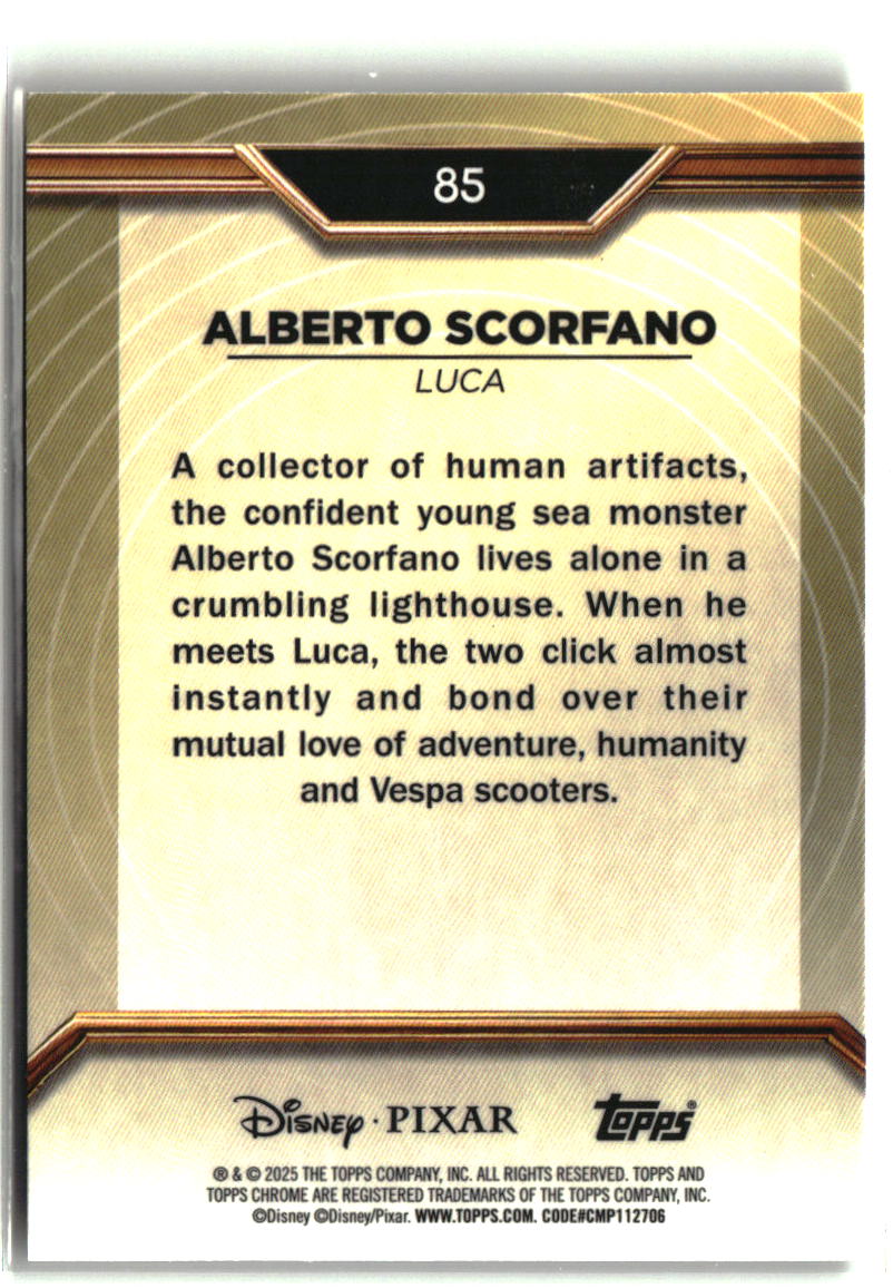Alberto Scorfano 2025 Topps Pixar Gold #85