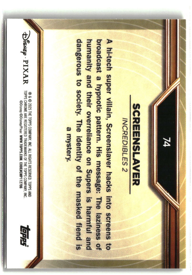 Screenslaver 2025 Topps Pixar Gold #74