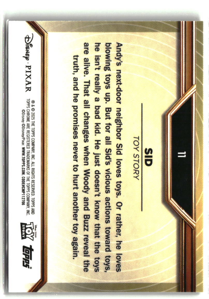 Sid 2025 Topps Pixar Gold #11