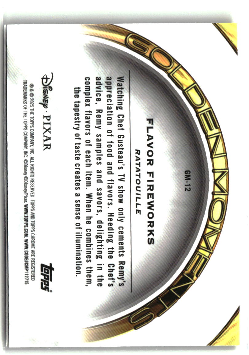 Flavor Fireworks - Ratatouille 2025 Topps Pixar Gold Golden Moments #GM-12