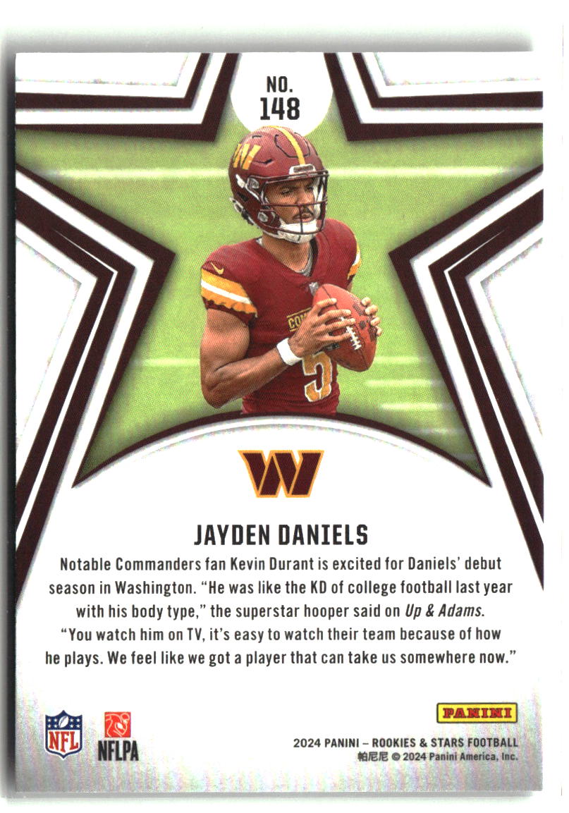 Jayden Daniels 2024 Panini Rookies & Stars #148